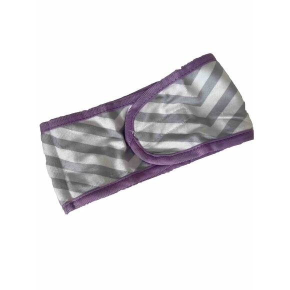Adjustable NEW Spa Headband Purple Gray White Global Beauty Care Spascriptions - Picture 4 of 4